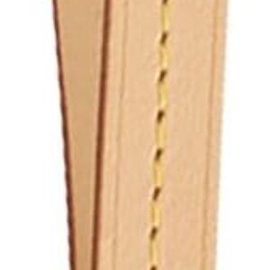 Elegant Genuine Vachetta Leather Wristlet Strap in Apricot for Wallets & Clutche